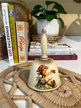 Hummel 1979 Ceramic Bell in Cream, Brown and Green